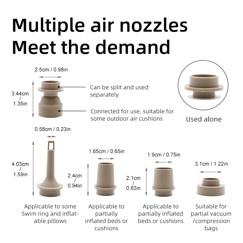 Electric Air Pump Portable Wireless Air Compressor Inflator/Deflator Pumps for Inflatable Cushions Air Beds Boat