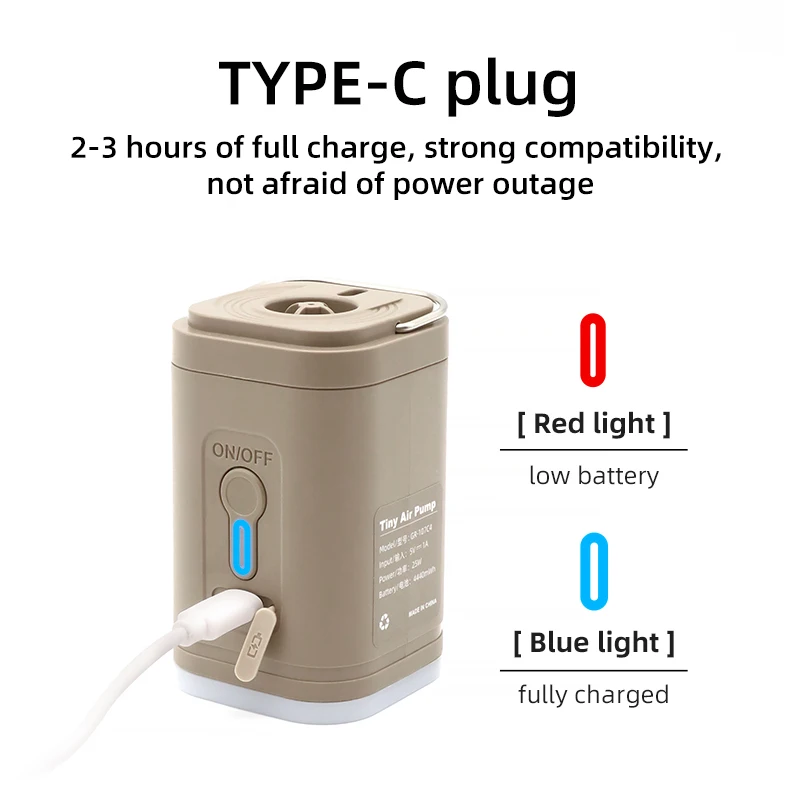 Electric Air Pump Portable Wireless Air Compressor Inflator/Deflator Pumps for Inflatable Cushions Air Beds Boat