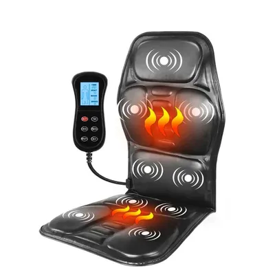 Electric Back Massager Massage Chair Cushion Heating Vibrator Car Home Office Lumbar Neck Mattress Pain Relief