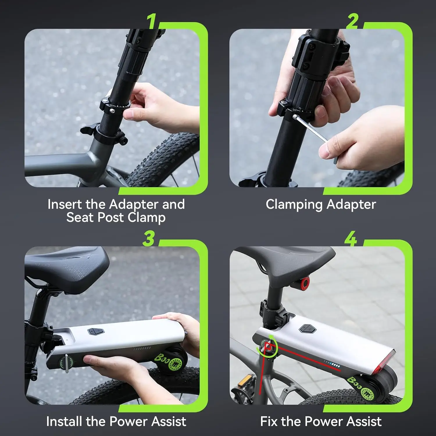 Electric Bike Conversion Kit, Up to 31 Miles Range Pedal Assist for Mountain Bike Road Bike 12V 10Ah Chargeable Electric Bike Conversion Kit, Up to 31 Miles Range Pedal Assist for Mountain Bike Road Bike 12V 10Ah Chargeable