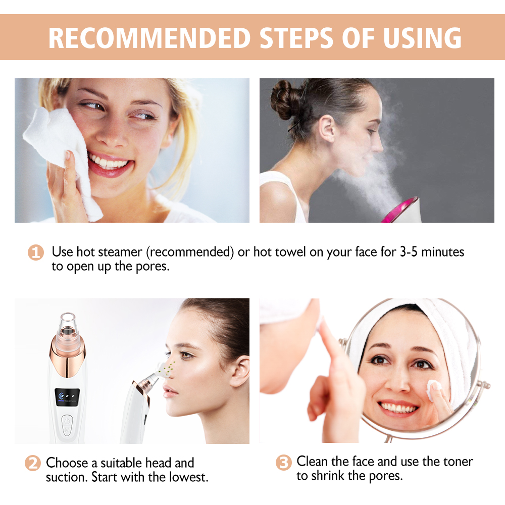 Electric Blackhead Remover Vacuum Acne Cleaner Black Spots Removal Facial Deep Cleansing Pore Cleaner Machine Skin Care Electric Blackhead Remover Vacuum Acne Cleaner Black Spots Removal Facial Deep Cleansing Pore Cleaner Machine Skin Care