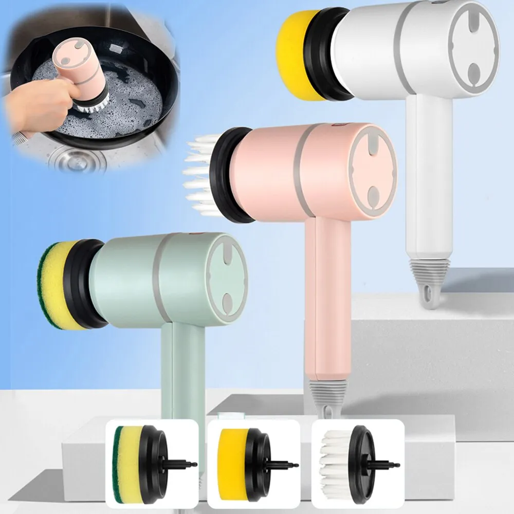 Electric Brush Cleaner Multi-functional Home USB Rechargeable Electric Rotary Scrubber Household Appliances Cleaning Electric Brush Cleaner Multi-functional Home USB Rechargeable Electric Rotary Scrubber Household Appliances Cleaning