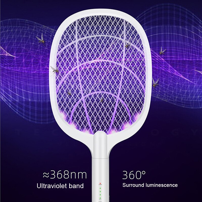 Electric Bug Zapper Racket Lamp