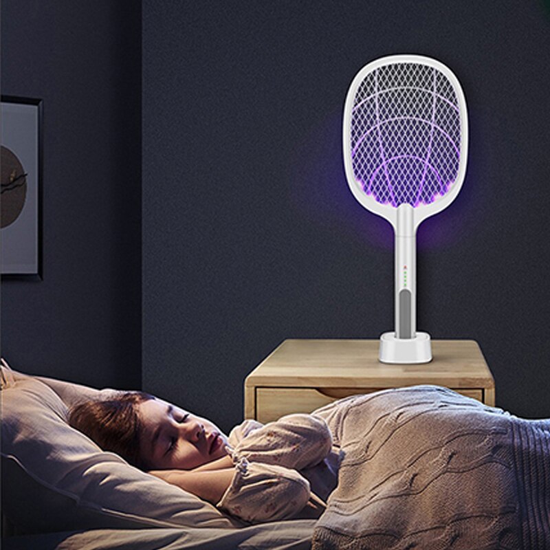 Electric Bug Zapper Racket Lamp