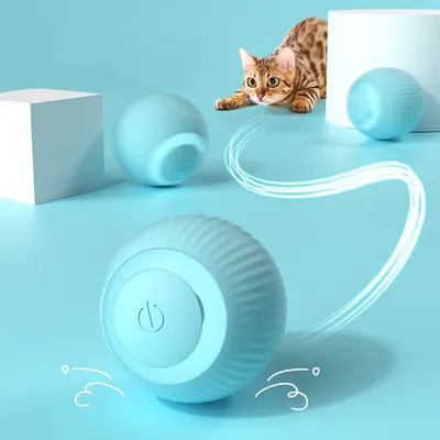 Electric Cat Ball Toys Automatic Rolling Smart Cat Toys Interactive for Cats Training Self-moving Kitten Toys for