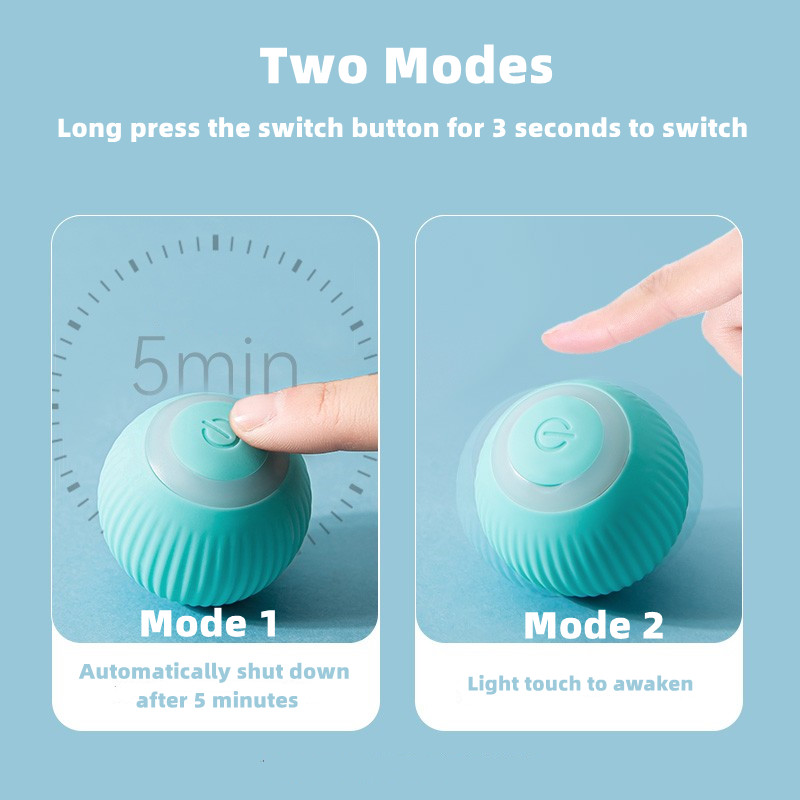 Electric Cat Ball Toys Automatic Rolling Smart Cat Toys Interactive for Cats Training Self-moving Kitten Toys for