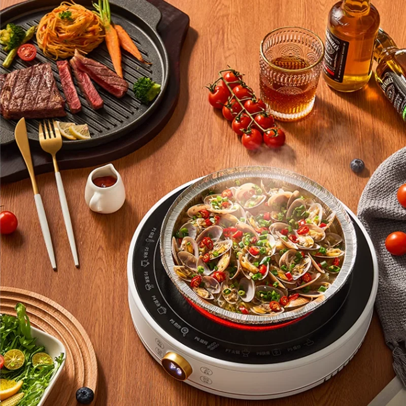 Electric Ceramic Stove Home Small Mini Tea Cooker High Power Induction Cooktop Electric Cooker Round Induction Cooker