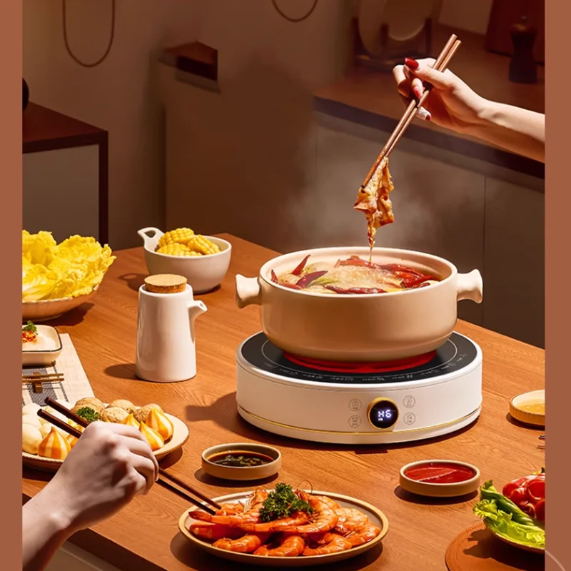 Electric Ceramic Stove Home Small Mini Tea Cooker High Power Induction Cooktop Electric Cooker Round Induction Cooker