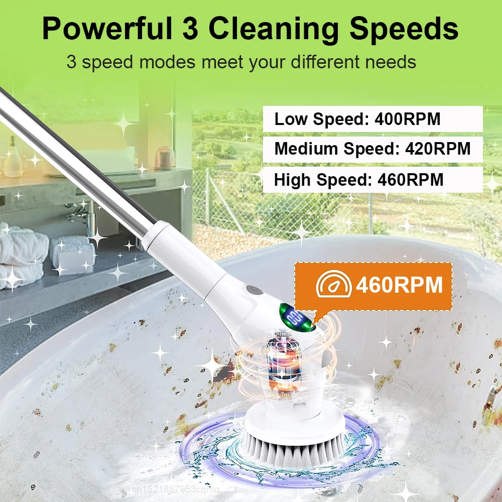 Electric Cleaning Brush 8 in 1 Multifunctional Household Wireless Rotatable Cleaning Brush For Bathroom Kitchen Windows