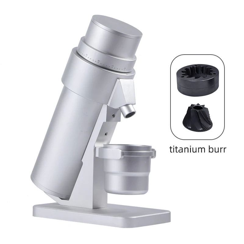 Electric Coffee Grinder 63MM Titanium Burr Stepless Fineness Adjustment Removable Magnetic Suction Port
