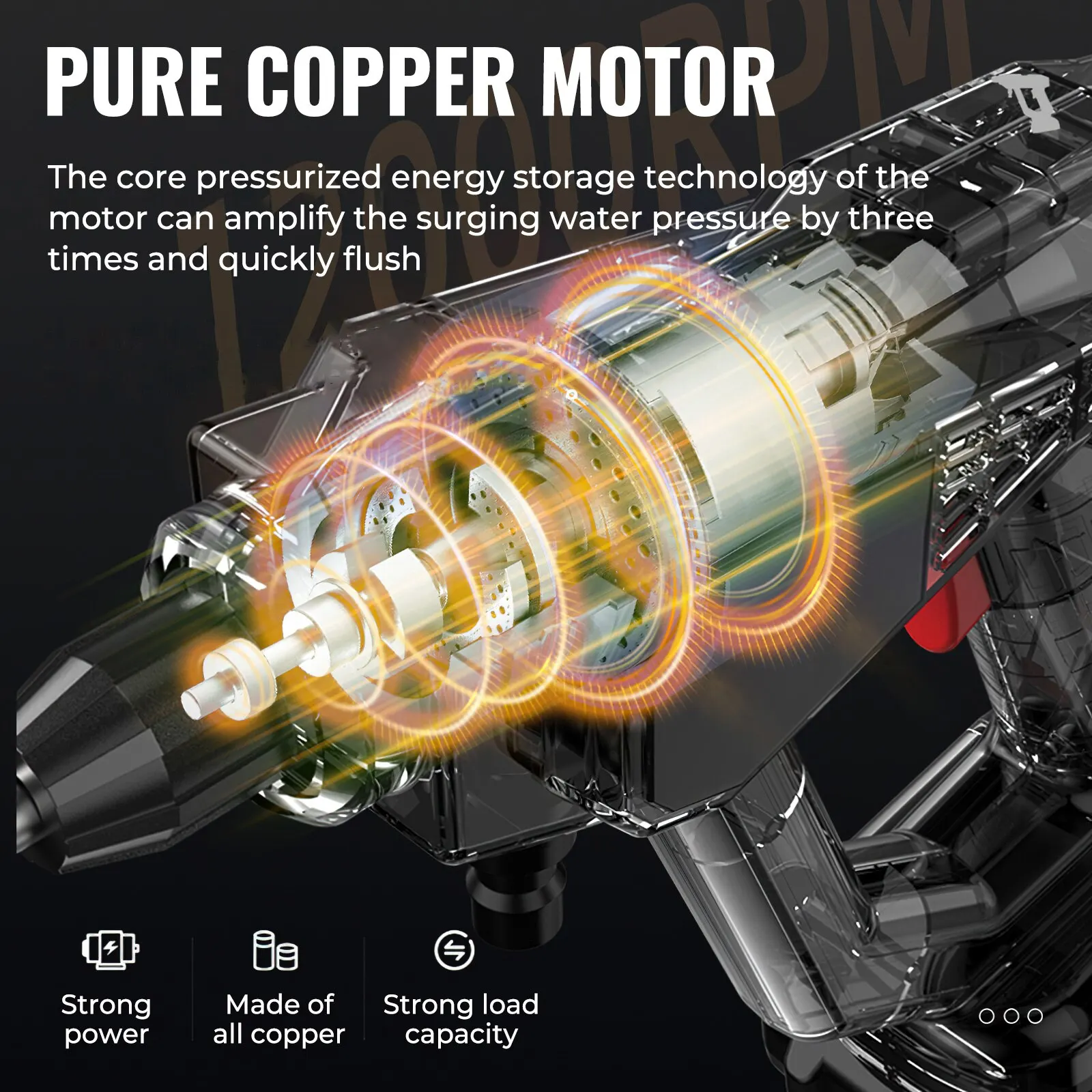 Electric Cordless High Pressure Cleaner Washer Water Gun Car Wash Portable Rechargeable 24V 5600mAh Battery Cleaning