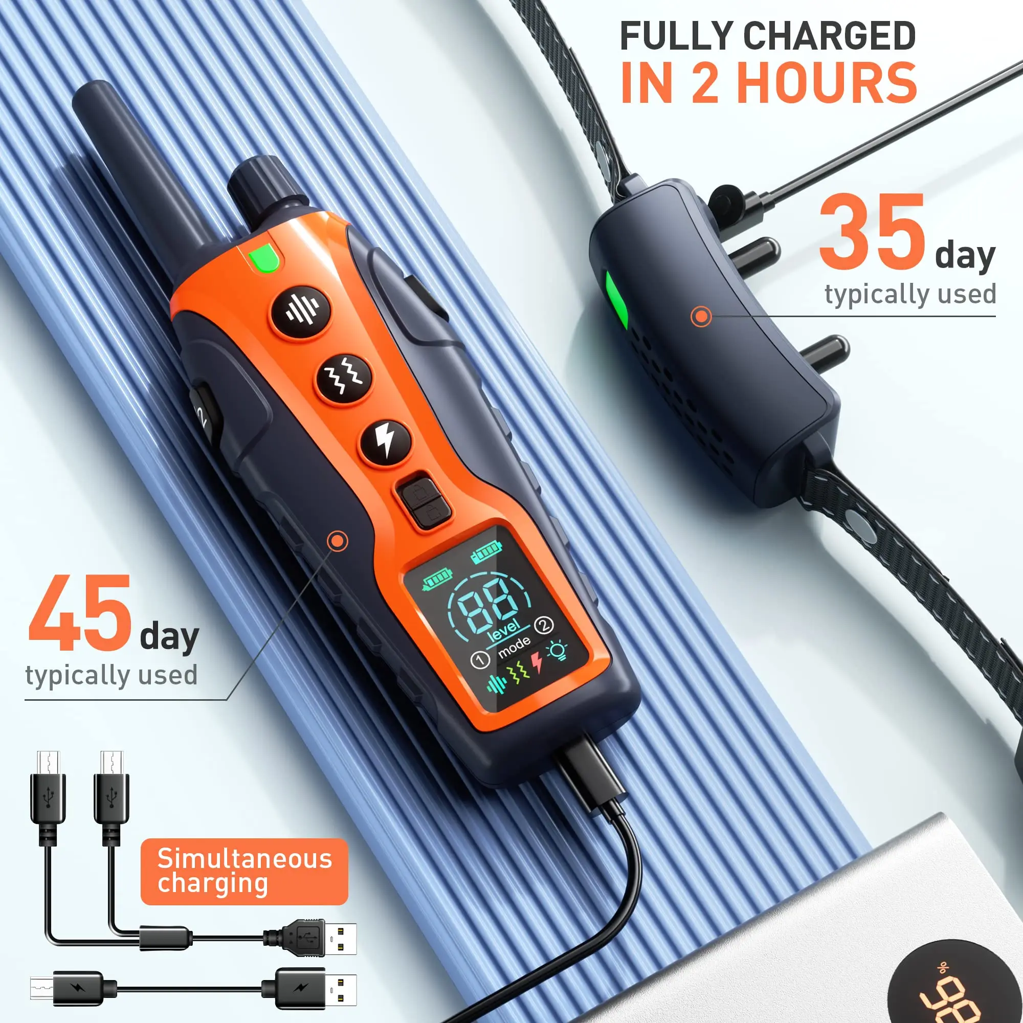 Electric Dog Training Collar Remote Control Waterproof Pet BehaviorFor 5-120lbs Puppy With Vibration Shock Electric Dog Training Collar Remote Control Waterproof Pet BehaviorFor 5-120lbs Puppy With Vibration Shock