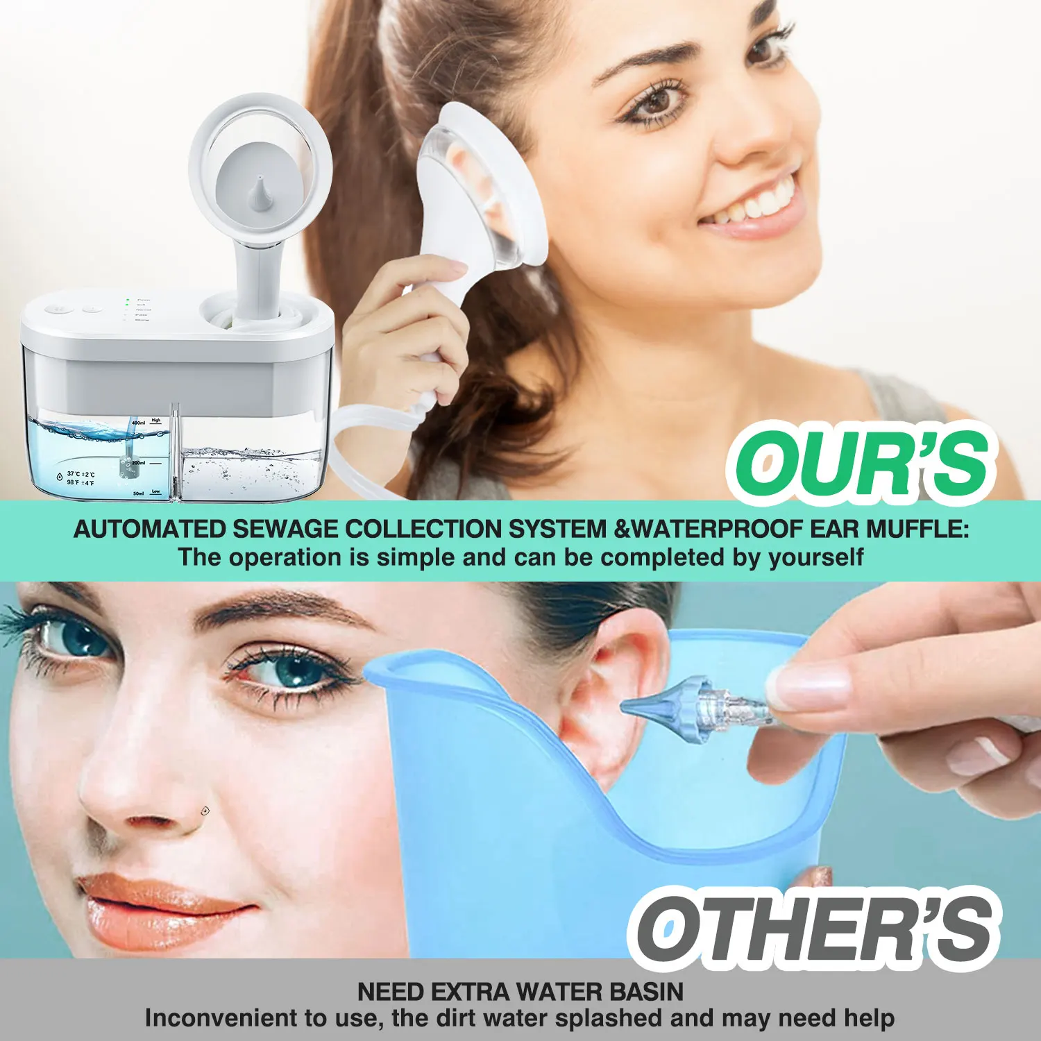 Electric Ear Water Cleaner Earwax Ear Wax Removal Irrigation System Safety Ear Washer Cleaning Adults Kids Ear Cleaner Electric Ear Water Cleaner Earwax Ear Wax Removal Irrigation System Safety Ear Washer Cleaning Adults Kids Ear Cleaner