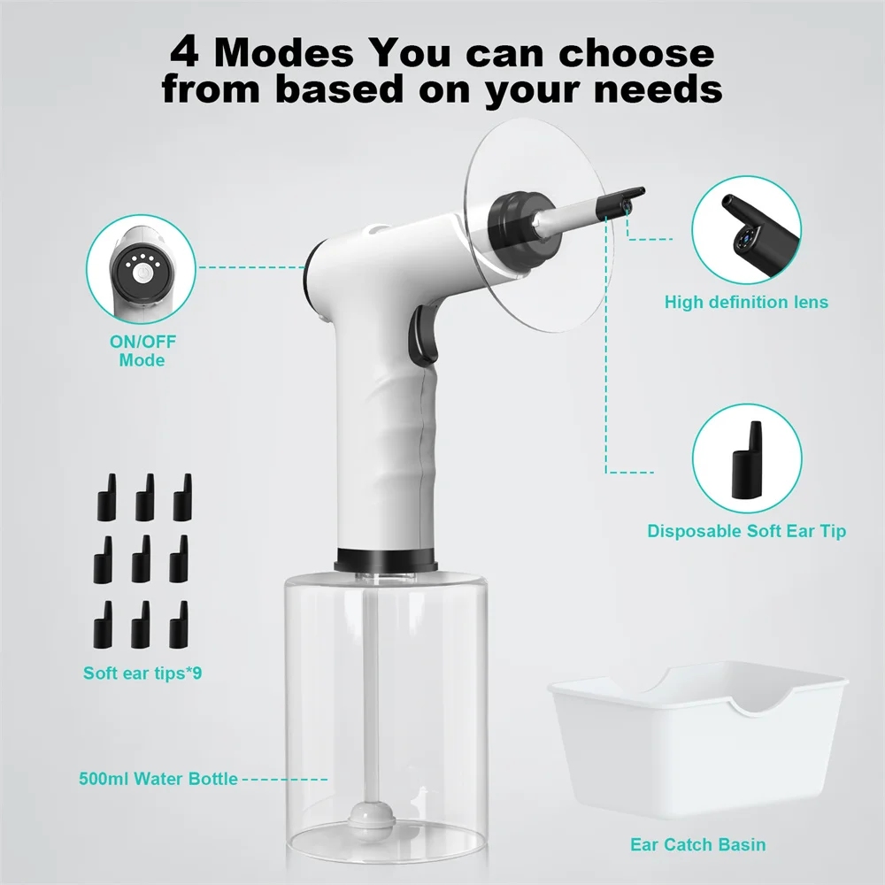 Electric Ear Wax Removal Kit with Soft Spray Safe and Effective Ear Cleaner with 4 Pressure Settings for Ear Wax Electric Ear Wax Removal Kit with Soft Spray Safe and Effective Ear Cleaner with 4 Pressure Settings for Ear Wax