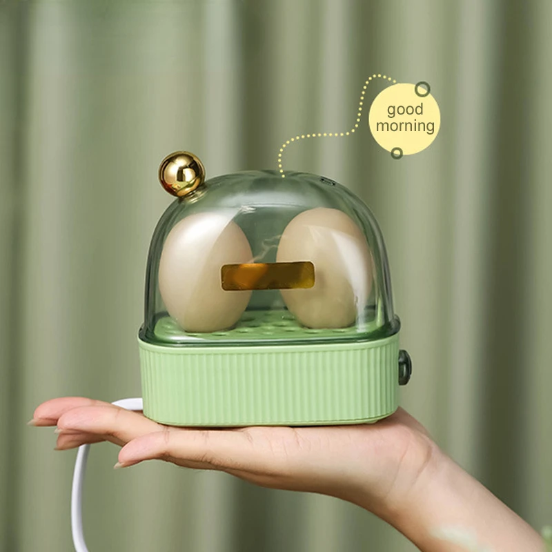 Electric Egg Boiler Poacher Automatic Power Off Mini Breakfast Machine Egg Cookers 2 Eggs Portable Food Steamer