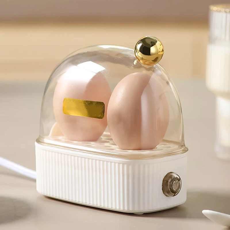 Electric Egg Boiler Poacher Automatic Power Off Mini Breakfast Machine Egg Cookers 2 Eggs Portable Food Steamer