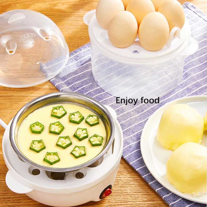 Electric Egg Cooker Double Multifunction Layers Egg Boiler Corn Milk Rapid Breakfast Cooking Egg Steamer Appliances
