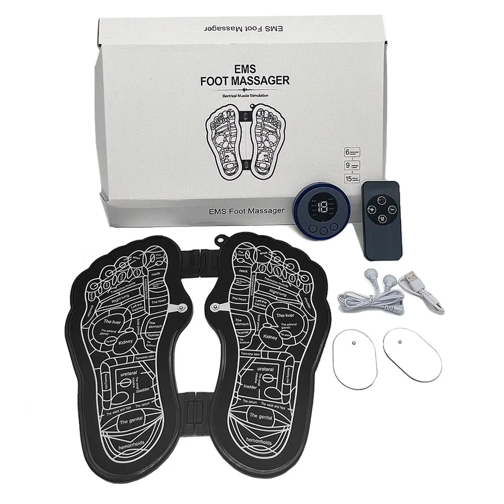Electric EMS Foot Massage Pad Feet Muscle Stimulator Foldable Massager Mat Improve Blood Circulation Relieve Pain Electric EMS Foot Massage Pad Feet Muscle Stimulator Foldable Massager Mat Improve Blood Circulation Relieve Pain