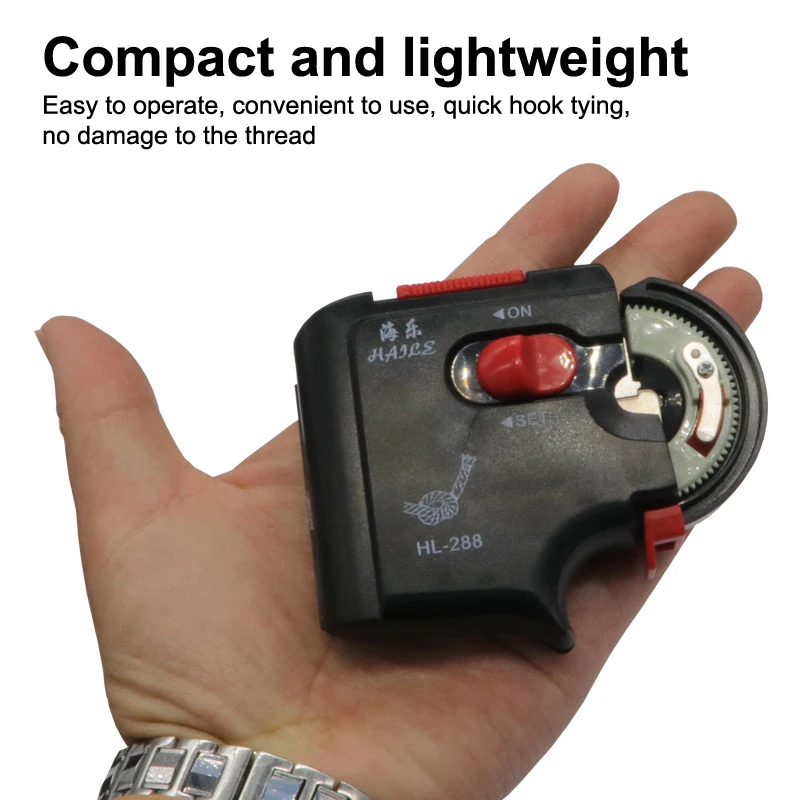 Electric Fast Tie Fishing Hooks Collect Roll Fishing Line Tying Device Automatic Portable Fishing Hook Tier Machine