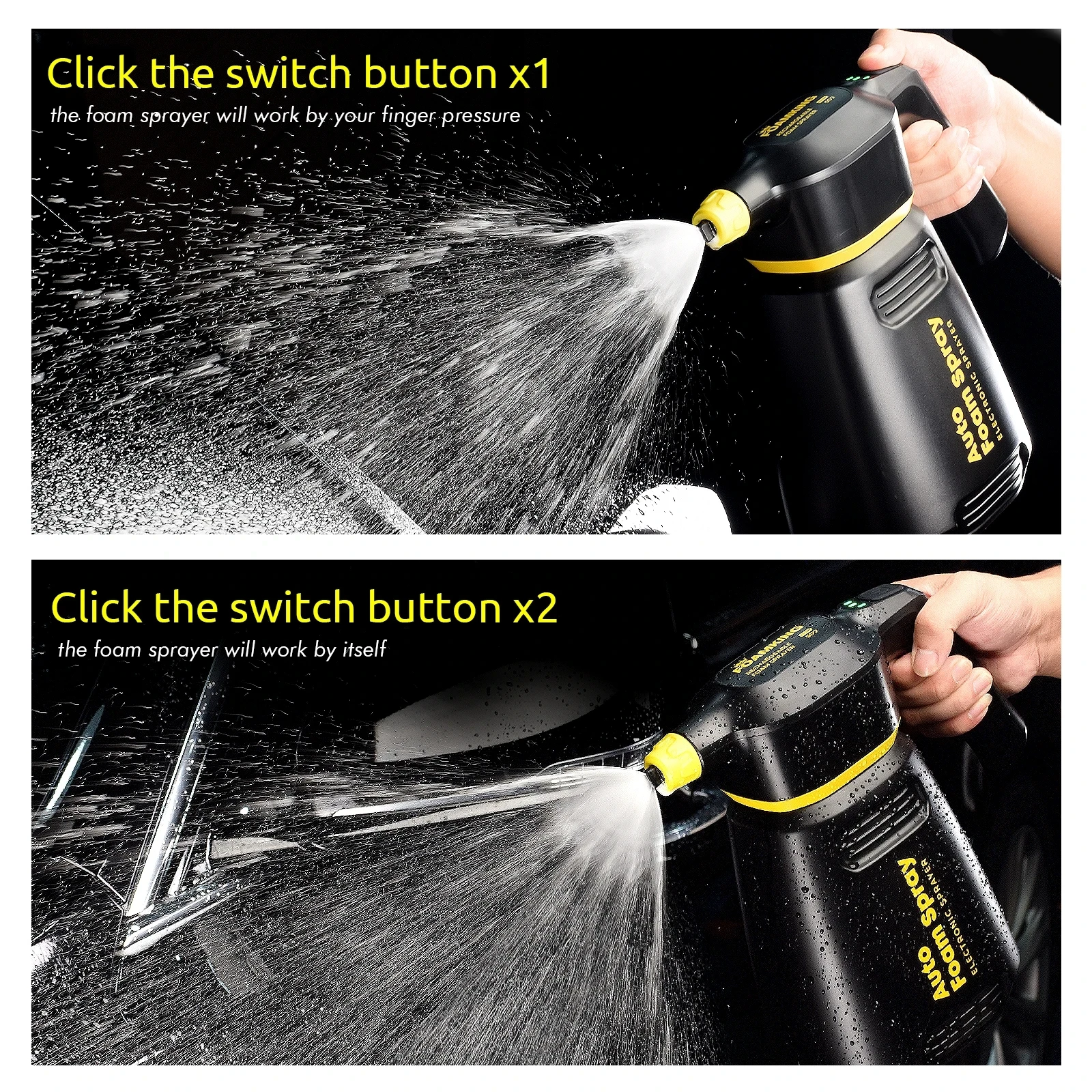 Electric Foam Sprayer Car Wash Home Garden Clean Detailing Snow Foam Cannon High Pressure Water