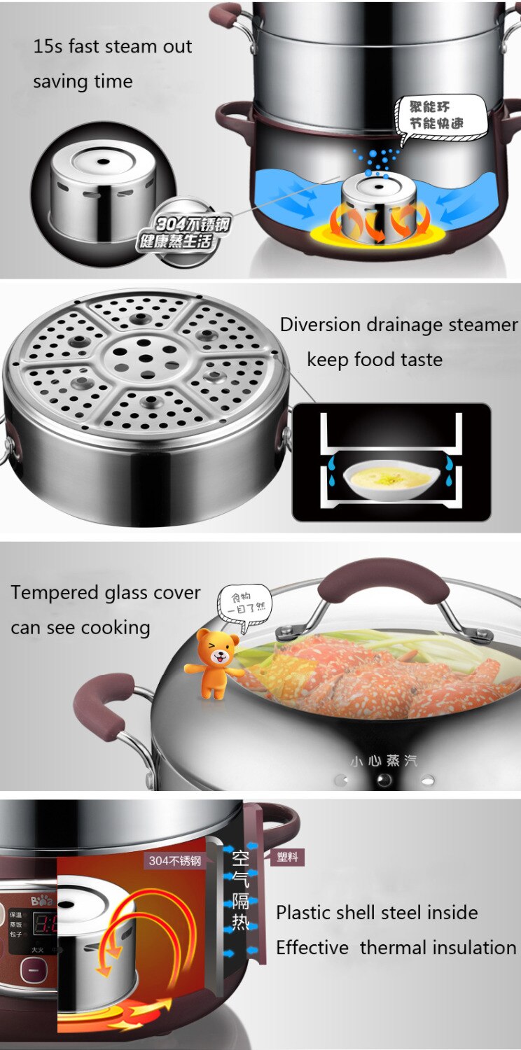 Electric Food Steamer 3-Layer Machine Electric Food Steamer 3-Layer Machine
