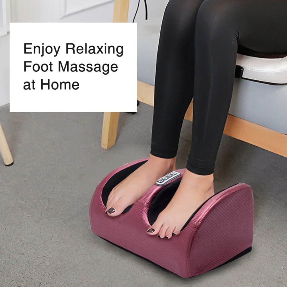 Electric Foot Massager Heating Therapy Hot Compression Shiatsu Kneading Roller Muscle Relaxation Pain Relief Foot Spa