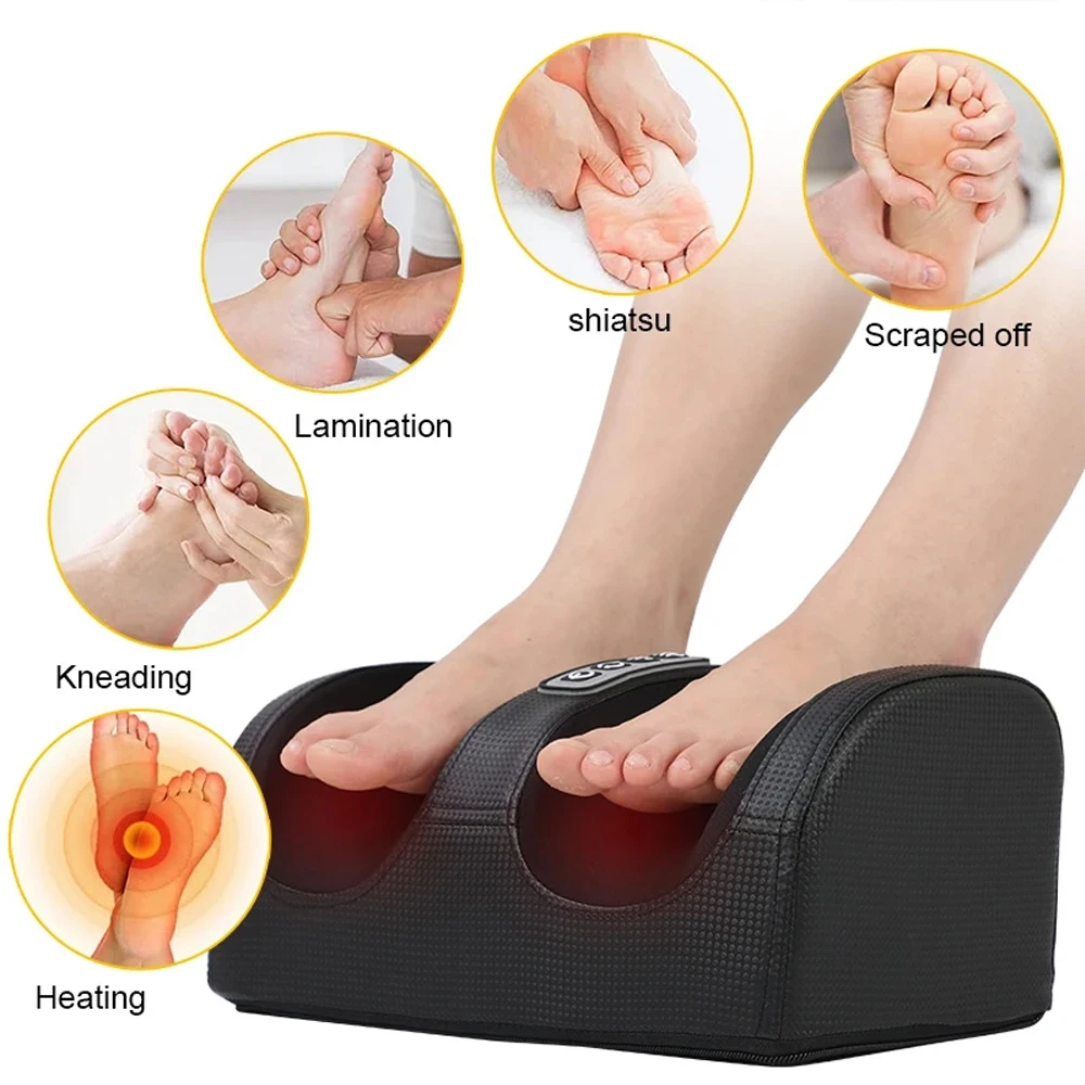 Electric Foot Massager Shiatsu Kneading Deep Tissue Relax Heated Roller Calf Pain Relief Fatigue Muscles Vibrator Electric Foot Massager Shiatsu Kneading Deep Tissue Relax Heated Roller Calf Pain Relief Fatigue Muscles Vibrator