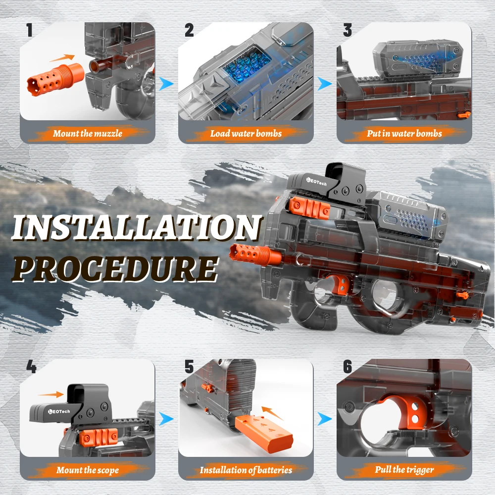 Electric Gel Gun Fully Automatic Splatter Ball Toy, Perfect for Outdoor Shooting Games