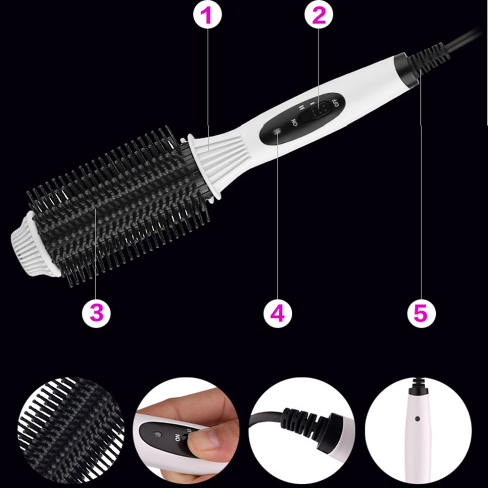 Electric Hair Curler And Straightener Brush Electric Hair Curler And Straightener Brush