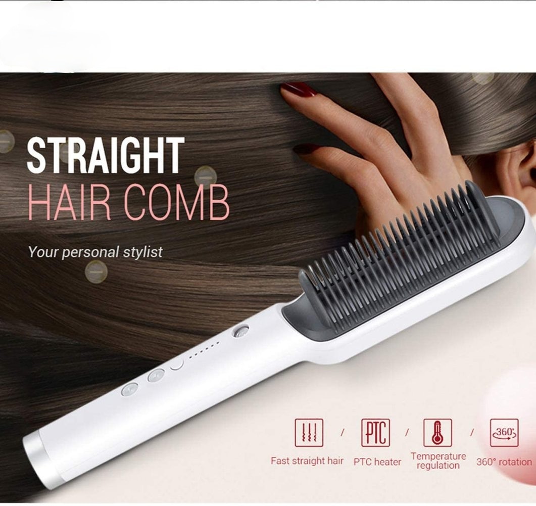 Electric Hair Straightener Brush Tool Electric Hair Straightener Brush Tool
