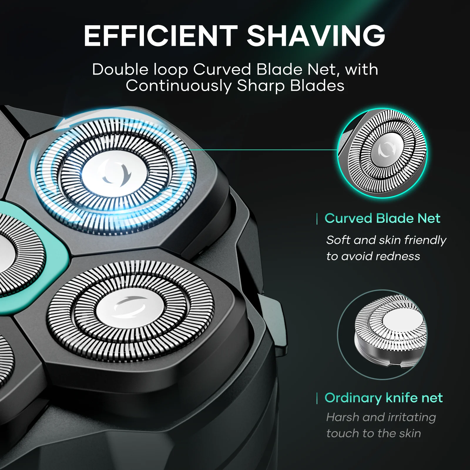 Electric Head Shavers for Bald Men 6D Magnetic Razor Beard Trimmer USB Rechargeable LED Display Waterproof Beard Shavers Electric Head Shavers for Bald Men 6D Magnetic Razor Beard Trimmer USB Rechargeable LED Display Waterproof Beard Shavers