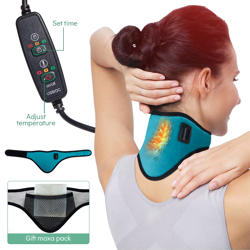 Electric Heating Neck Brace Cervical Vertebra Fatigue Therapy Reliever Neck Pain Relieve Strap Moxibustion Health Care Electric Heating Neck Brace Cervical Vertebra Fatigue Therapy Reliever Neck Pain Relieve Strap Moxibustion Health Care