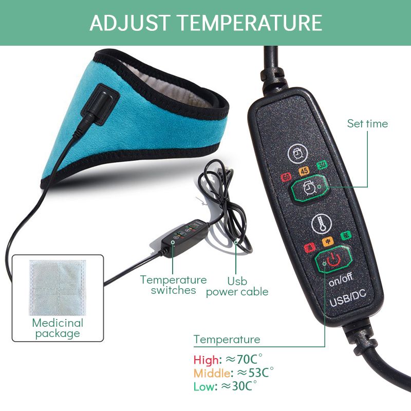 Electric Heating Neck Brace Cervical Vertebra Fatigue Therapy Reliever Neck Pain Relieve Strap Moxibustion Health Care Electric Heating Neck Brace Cervical Vertebra Fatigue Therapy Reliever Neck Pain Relieve Strap Moxibustion Health Care