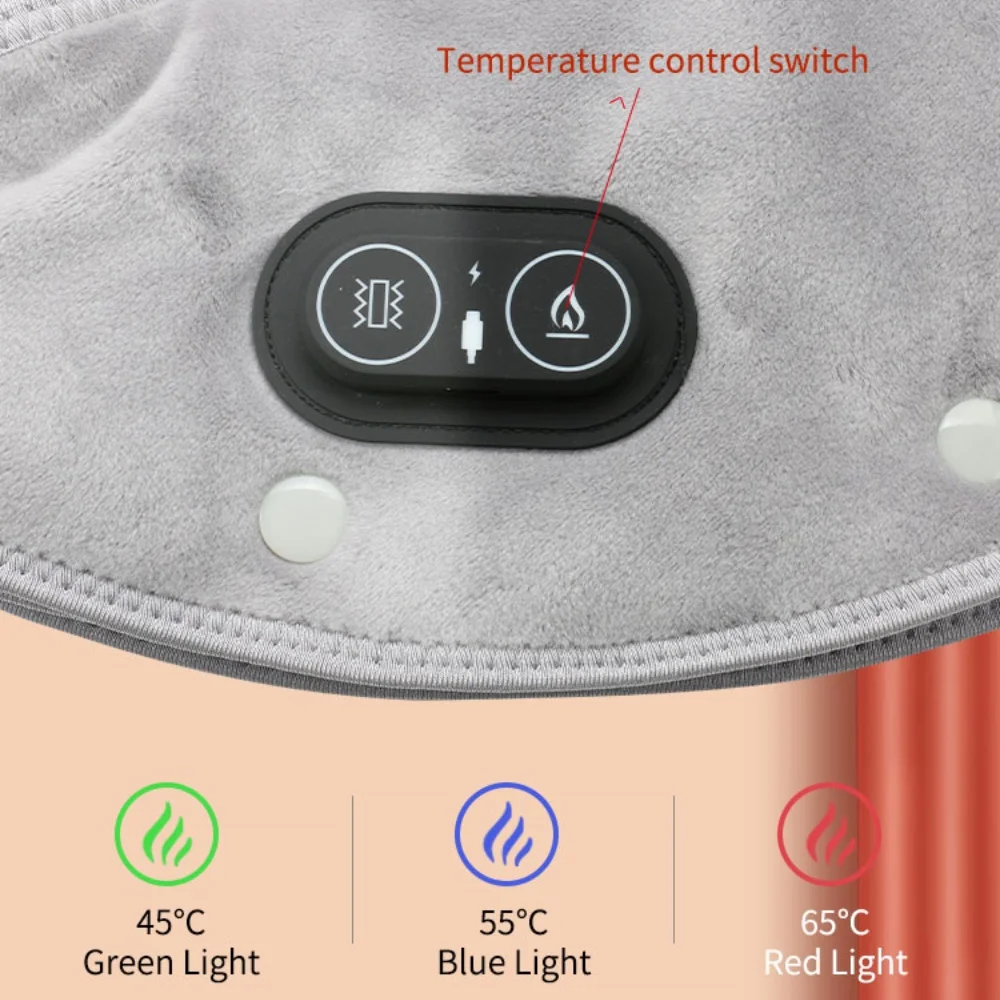 Electric Heating Shoulder Neck Pad Massager Three Gear Hot Compress Cervical Shawl Warmer USB for Shoulder Neck Back
