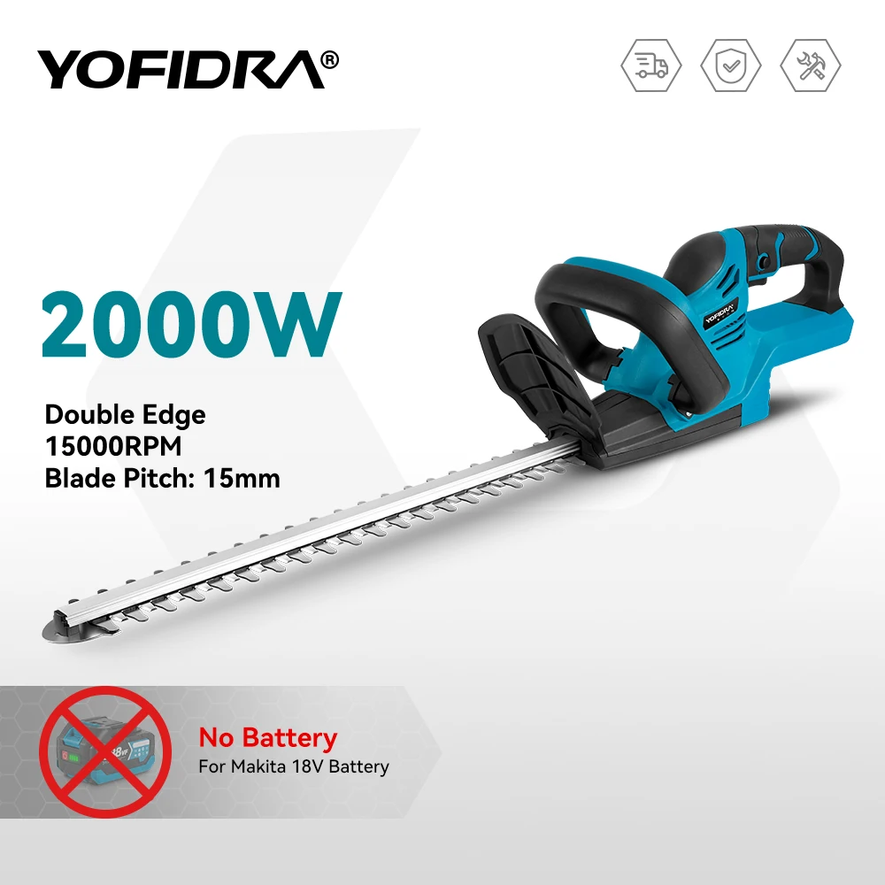 Electric Hedge Trimmer Cordless Lawn Mower Hedge Pruner Trimmer Garden Power Tool For Makita Battery Pin