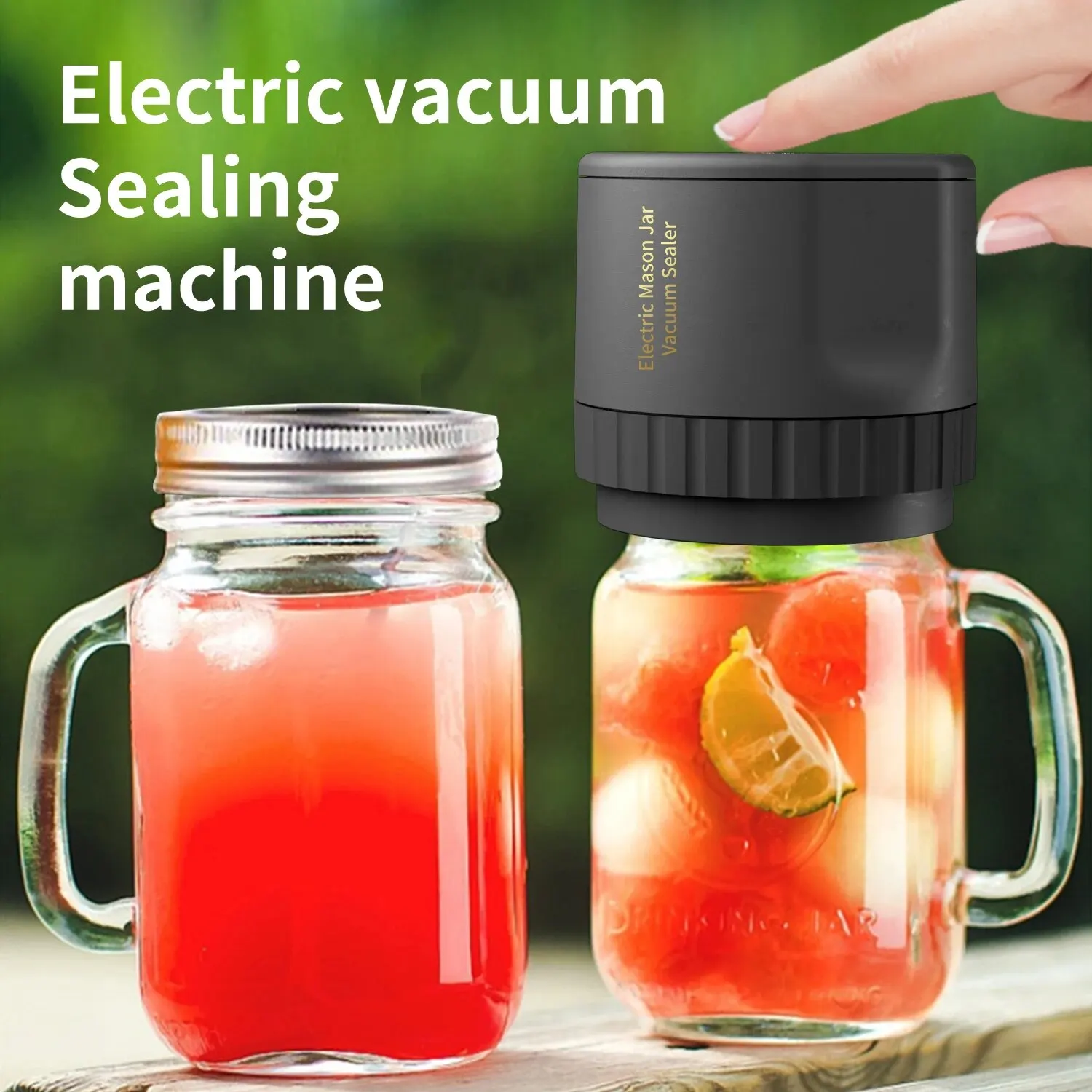 Electric Mason Jar Vacuum Sealer, Cordless Vacuum Sealer Kit for Wide-Mouth and Regular-Mouth Mason Jars, for Food Electric Mason Jar Vacuum Sealer, Cordless Vacuum Sealer Kit for Wide-Mouth and Regular-Mouth Mason Jars, for Food