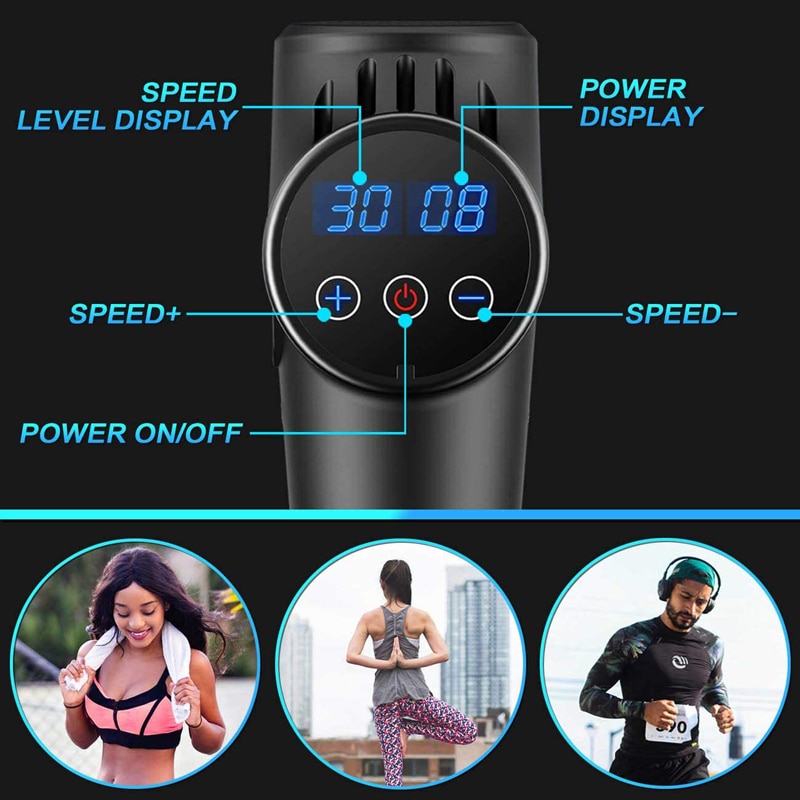 Electric Massage Gun with LCD Display Electric Massage Gun with LCD Display