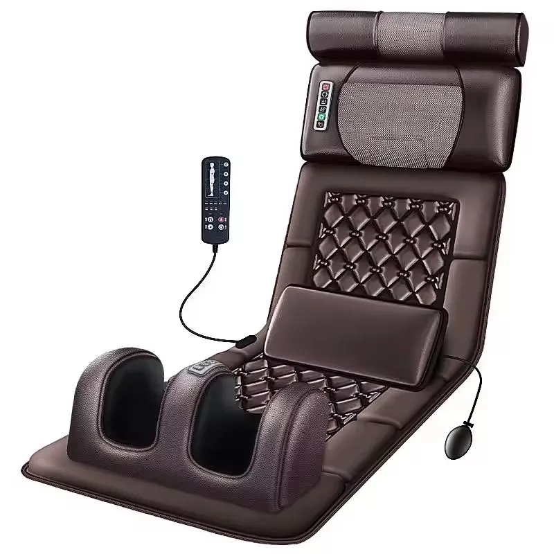 Electric Massage Mattress Vibrating Heating Massager Cushion For Neck Back Foot Full Body Pain Stress Relief Body Relax