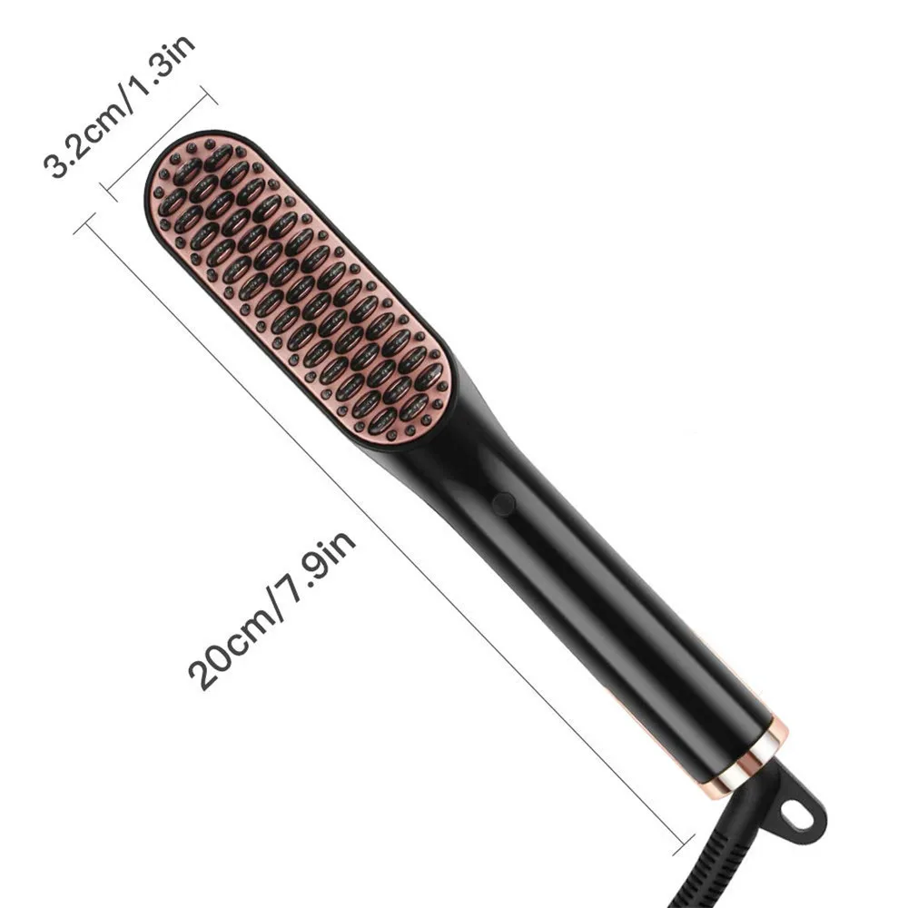 Electric Men's Hair Straightening Brush Heated Beard Straightener Smart Heating Comb Iron Ceramic Women's Hairbrush Electric Men's Hair Straightening Brush Heated Beard Straightener Smart Heating Comb Iron Ceramic Women's Hairbrush