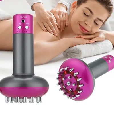 Electric Meridian Brush Body Massager Anti Cellulite Gua Sha Microcurrent Heating Scraping Lymphatic Drainage Machine