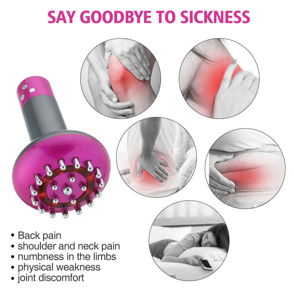 Electric Meridian Brush Body Massager Anti Cellulite Gua Sha Microcurrent Heating Scraping Lymphatic Drainage Machine