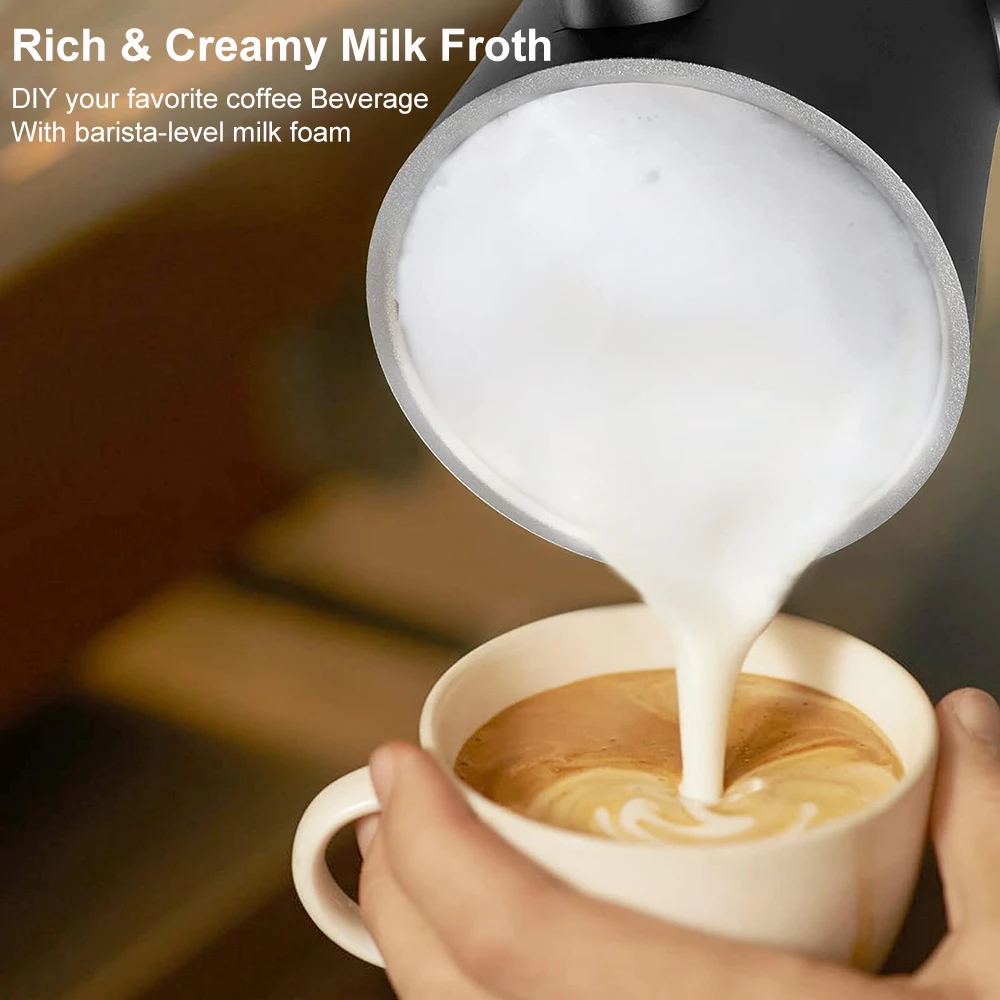 Electric Milk Frother Automatic Rotary Foamer for Coffee Cappuccino Latte 4 in 1 Hot and Cold Foam Maker Milk Frother Electric Milk Frother Automatic Rotary Foamer for Coffee Cappuccino Latte 4 in 1 Hot and Cold Foam Maker Milk Frother