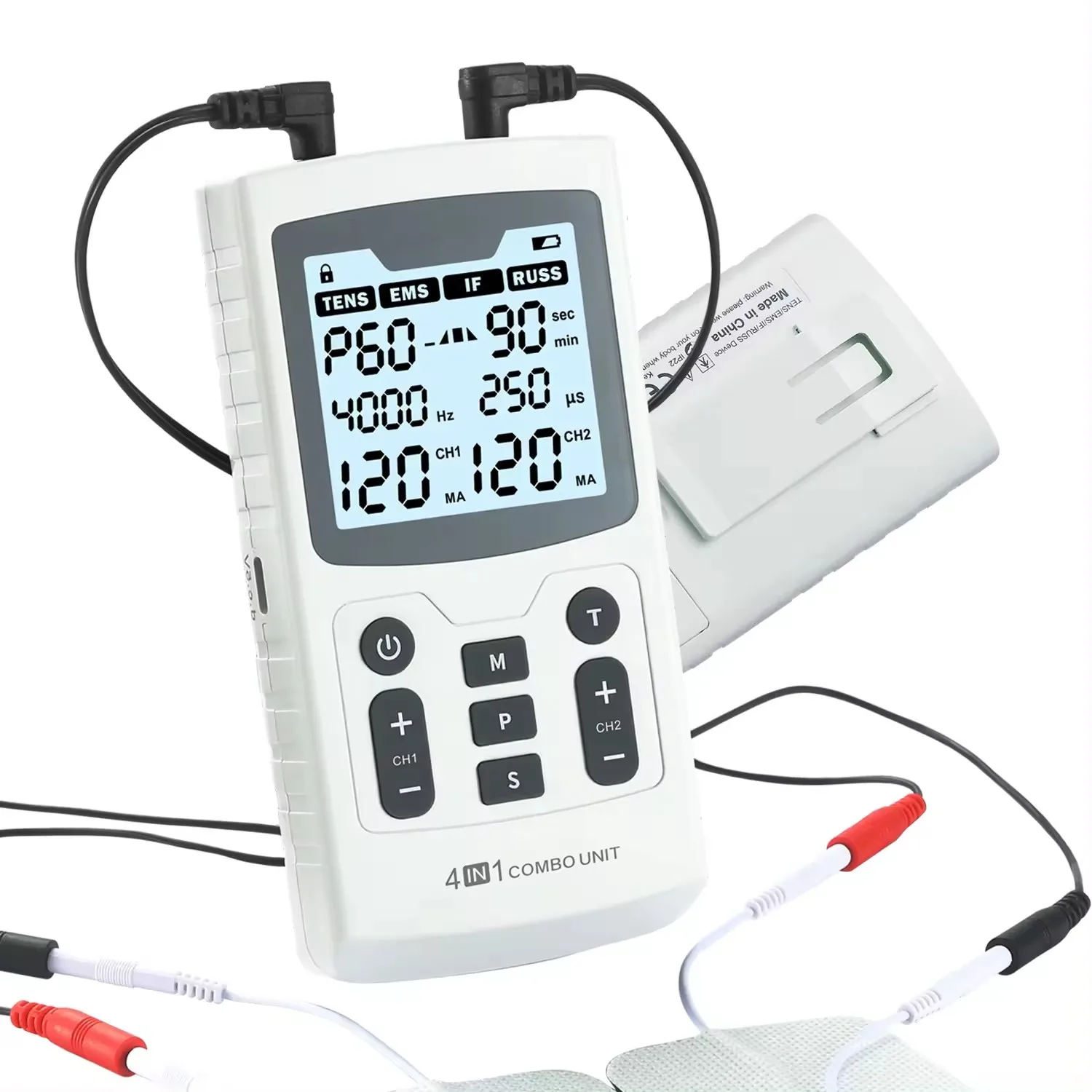 Electric Muscle Therapy Stimulator High-Frequency Interferential Physiotherapy Device IFT RUSS TENS EMS Adjustable Body Electric Muscle Therapy Stimulator High-Frequency Interferential Physiotherapy Device IFT RUSS TENS EMS Adjustable Body