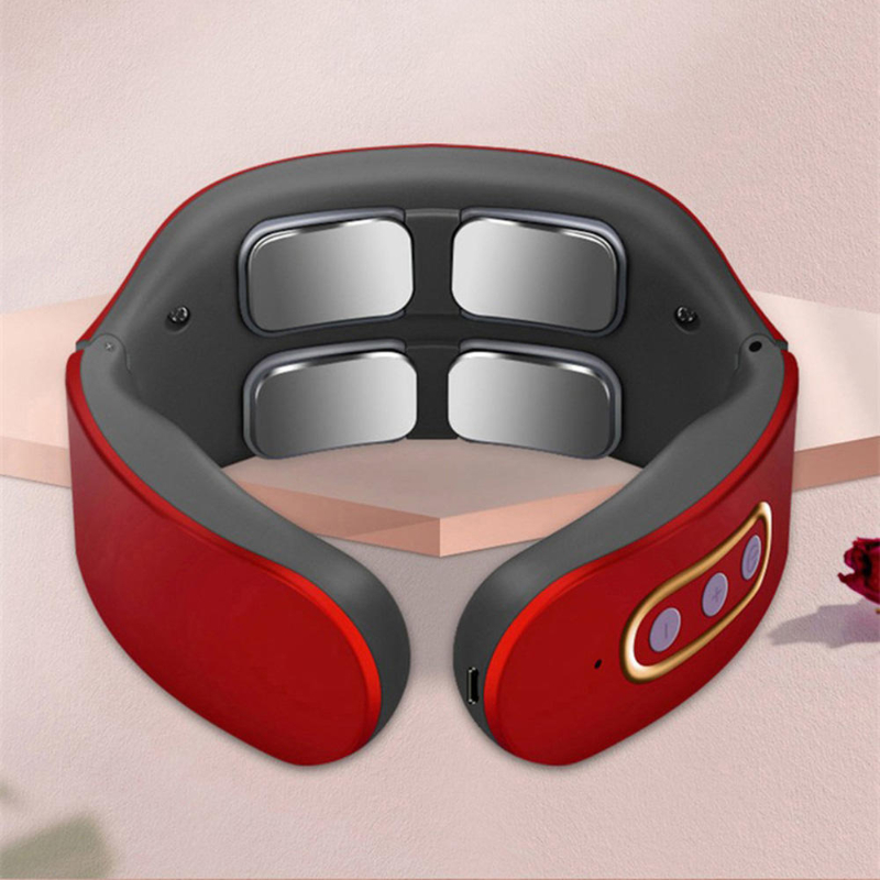 Electric Neck and Shoulder Pulse Massager 6 mode 9 levels Adjustable Heat Cervical Vertebra Relax Pain Relief Kneading