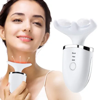 Electric Neck Beauty Massager EMS Color Light Neck Beauty Equipment Face and Neck Massage Neck Wrinkles USB Charging Electric Neck Beauty Massager EMS Color Light Neck Beauty Equipment Face and Neck Massage Neck Wrinkles USB Charging