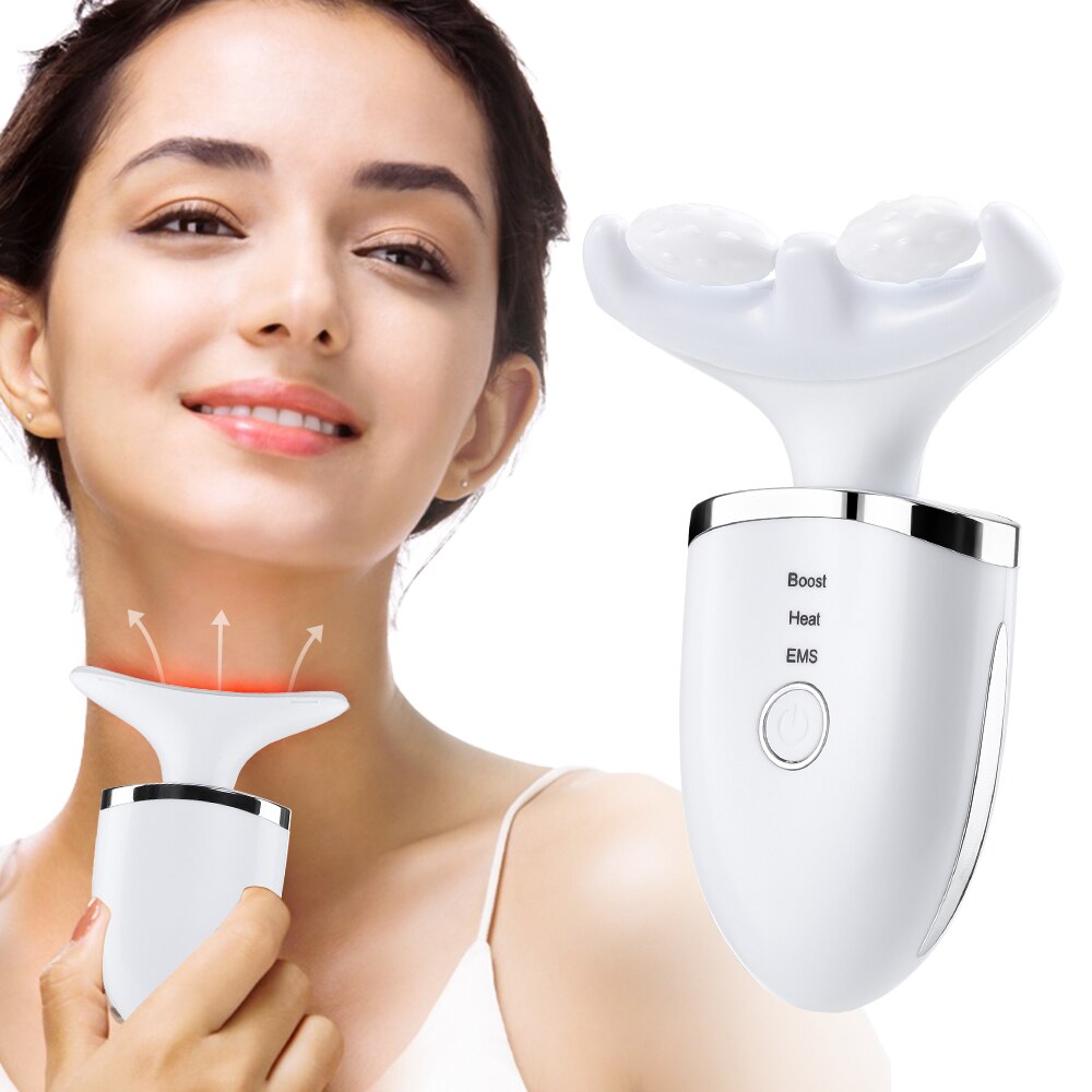 Electric Neck Beauty Massager EMS Color Light Neck Beauty Equipment Face and Neck Massage Neck Wrinkles USB Charging Electric Neck Beauty Massager EMS Color Light Neck Beauty Equipment Face and Neck Massage Neck Wrinkles USB Charging