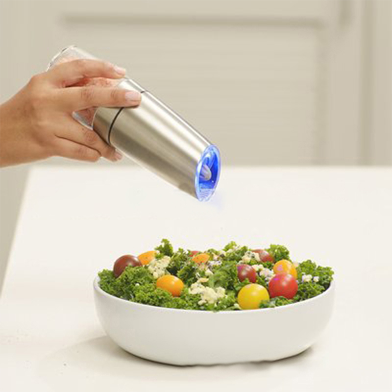 Electric Pepper Mill with LED Light (2 pcs)