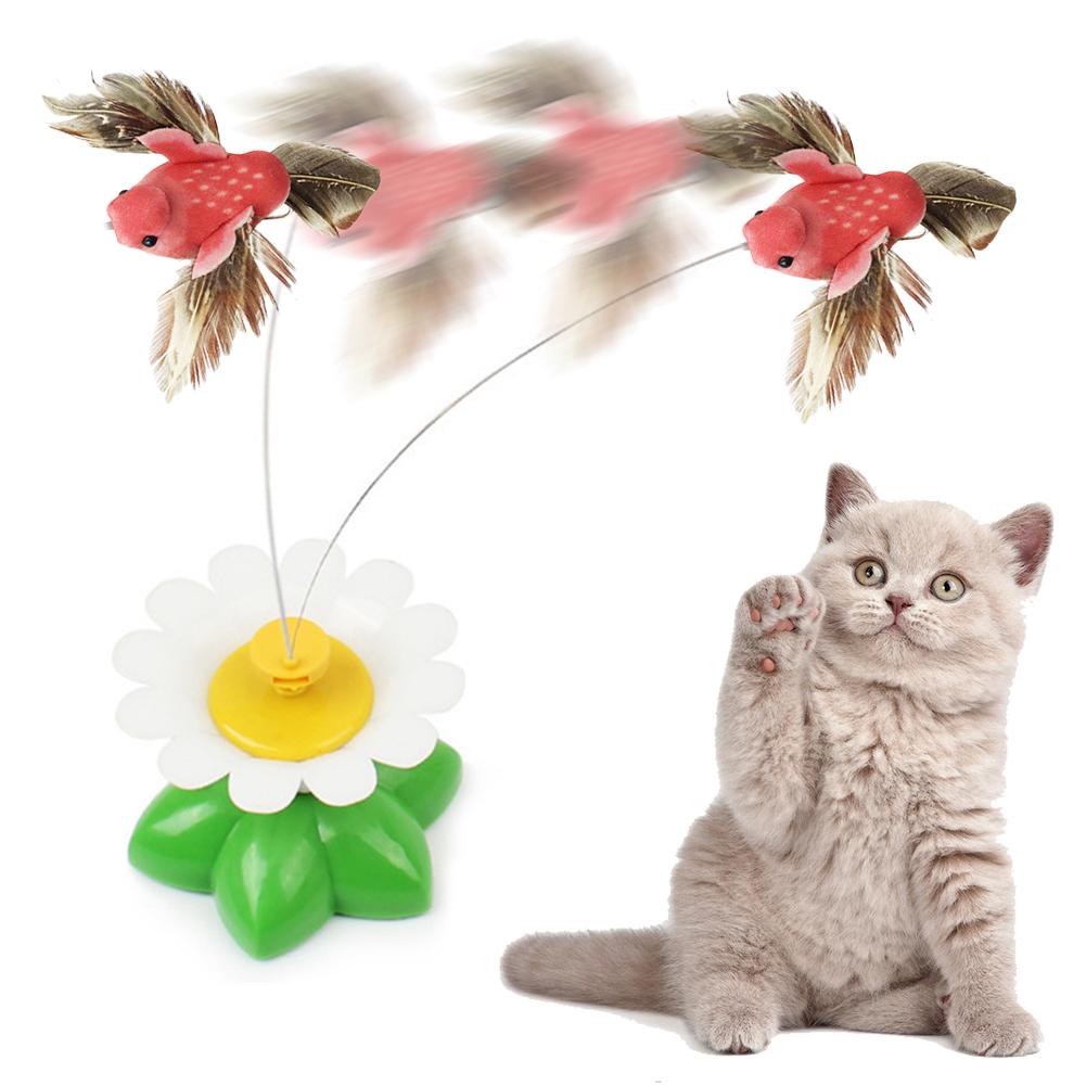 Electric Rotating Flying Bird Cat Toy