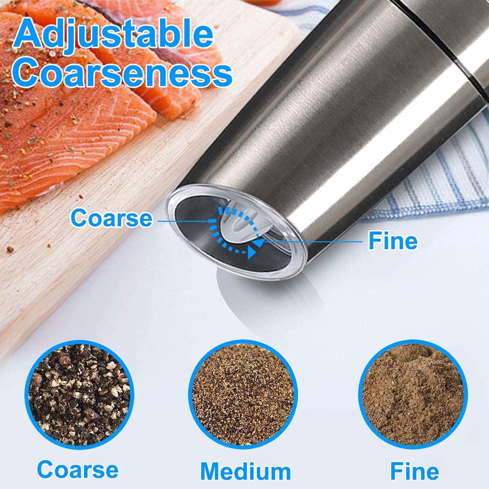 Electric Salt and Pepper Mills (2 pcs)