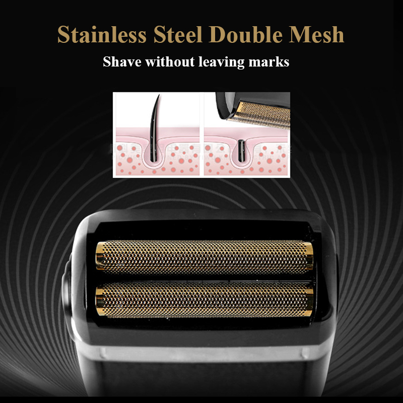 Electric Shaver for Men Twin Blade Reciprocating Cordless Razor USB Rechargeable Shaving Machine Barber Trimmer